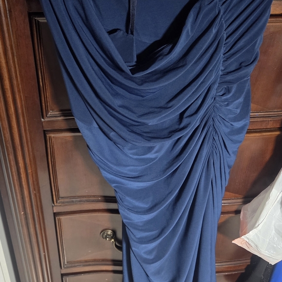 Ralph Lauren Midnight Blue Asymmetrical Dress - Picture 1 of 2